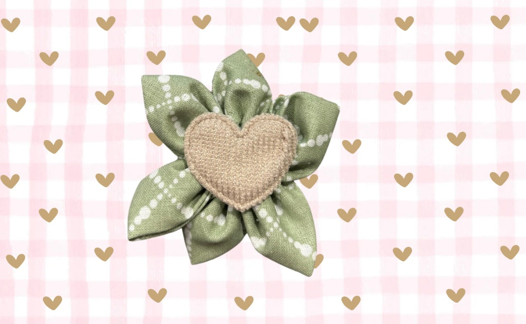 Olive My Pup Collar Flower